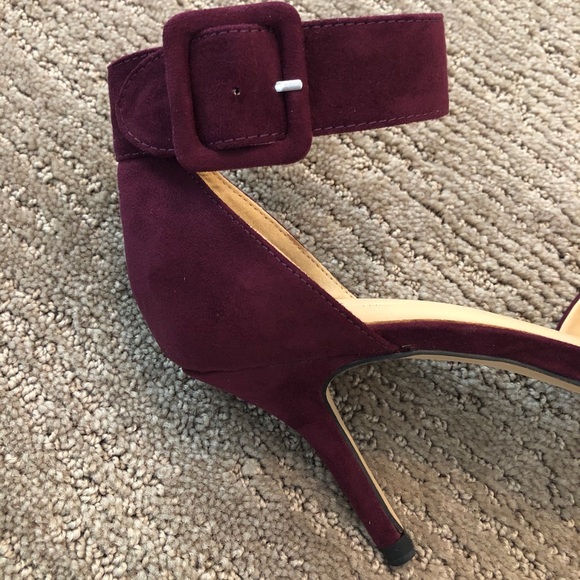 Zara Plum Ankle Strap Heels - Picture 1 of 5